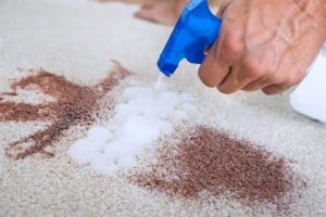 ניקוי כתם משטיחים עם תרסיס